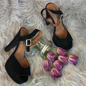Steve Madden Black dynamite platform heels 9.5